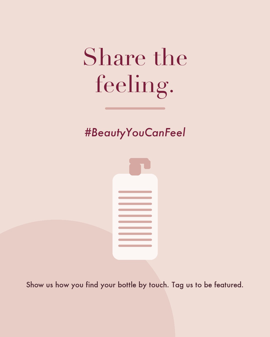 Instagram post reading Share the feeling, hashtag BeautyYouCanFeel