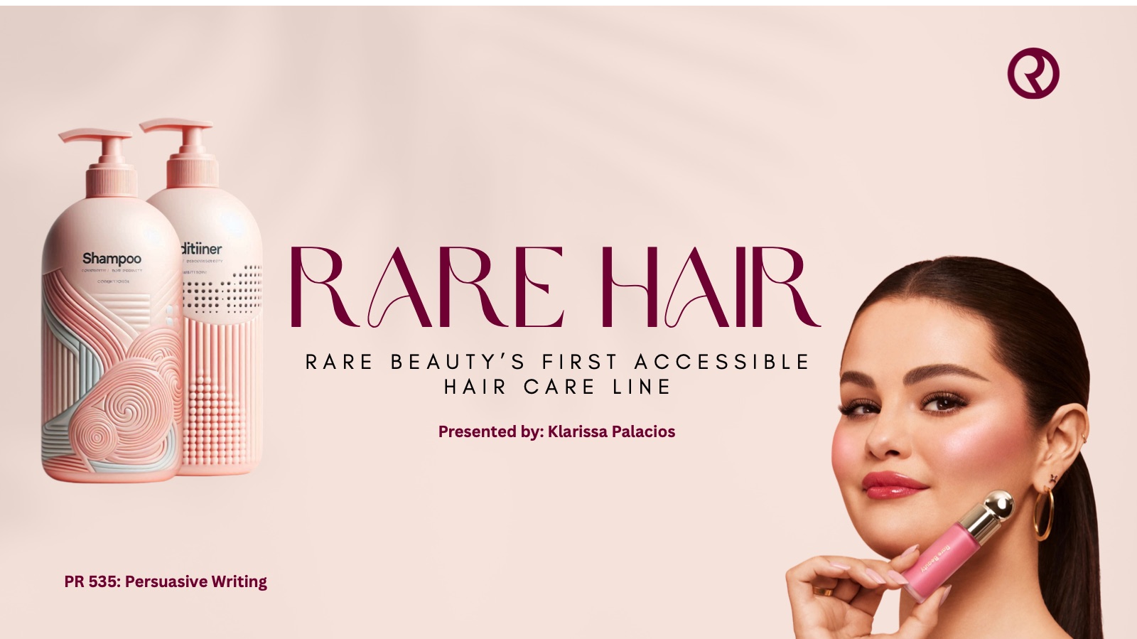 Slide 1: Rare Hair — Rare Beauty's first accessible hair care line