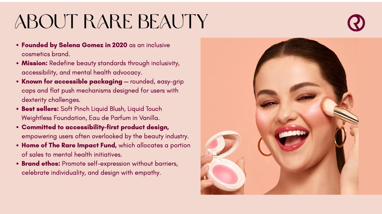 Slide 2: About Rare Beauty