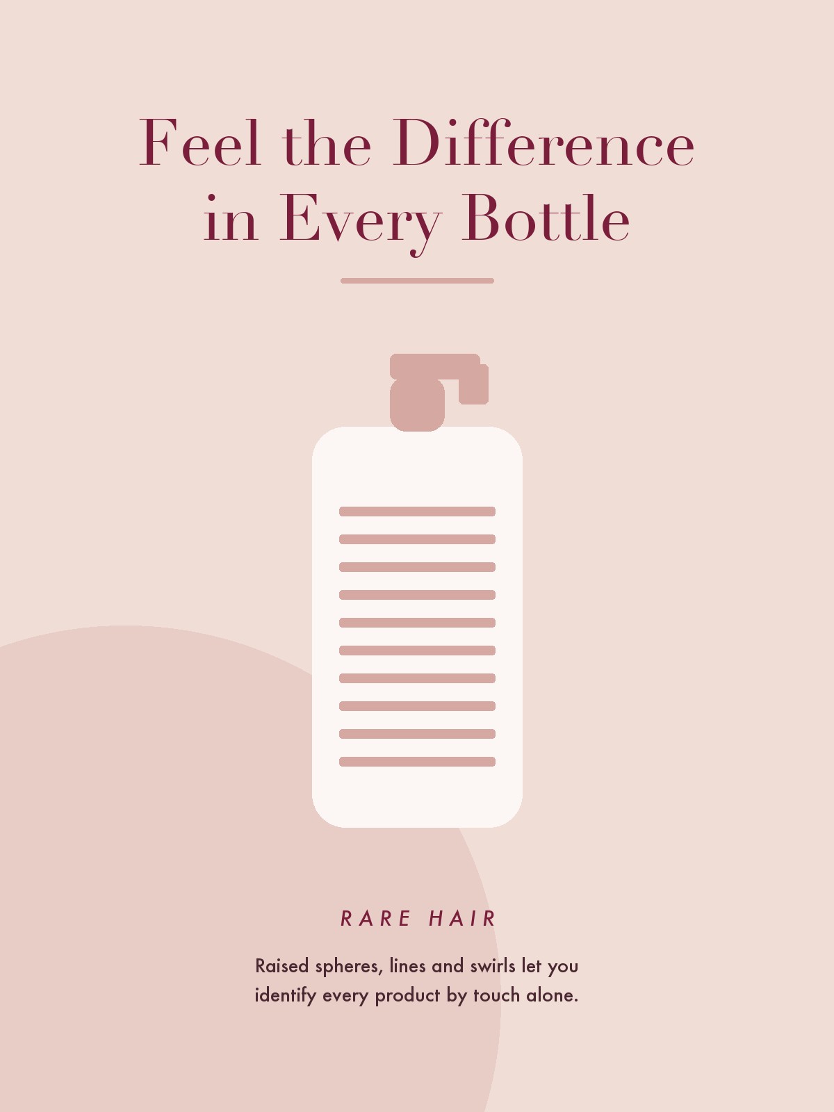 Rare Hair bus shelter poster reading Feel the Difference in Every Bottle