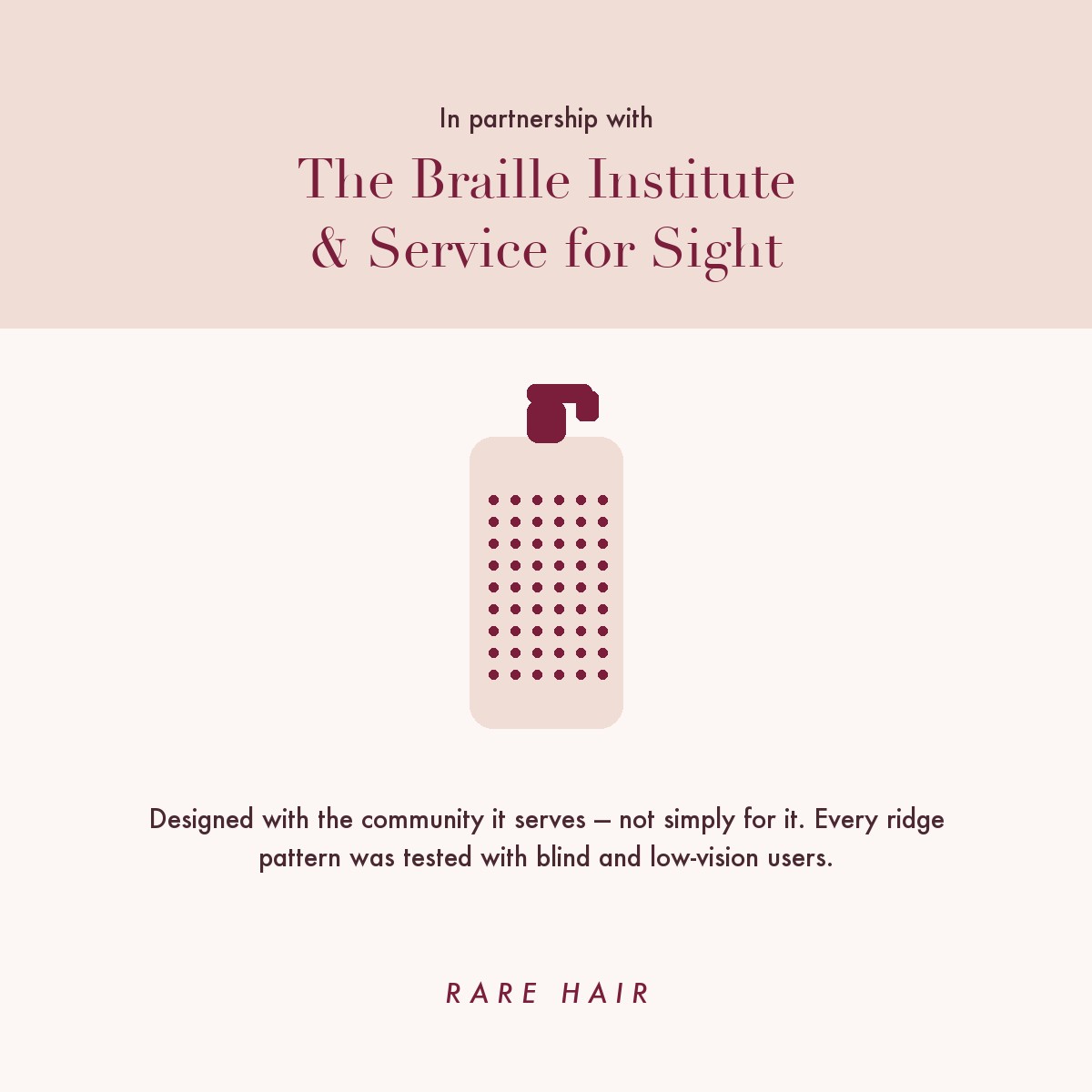 Post announcing partnership with The Braille Institute and Service for Sight