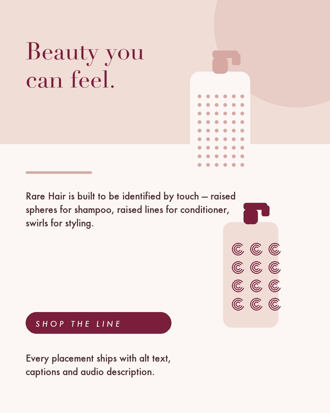 Rare Hair social advert reading Beauty you can feel