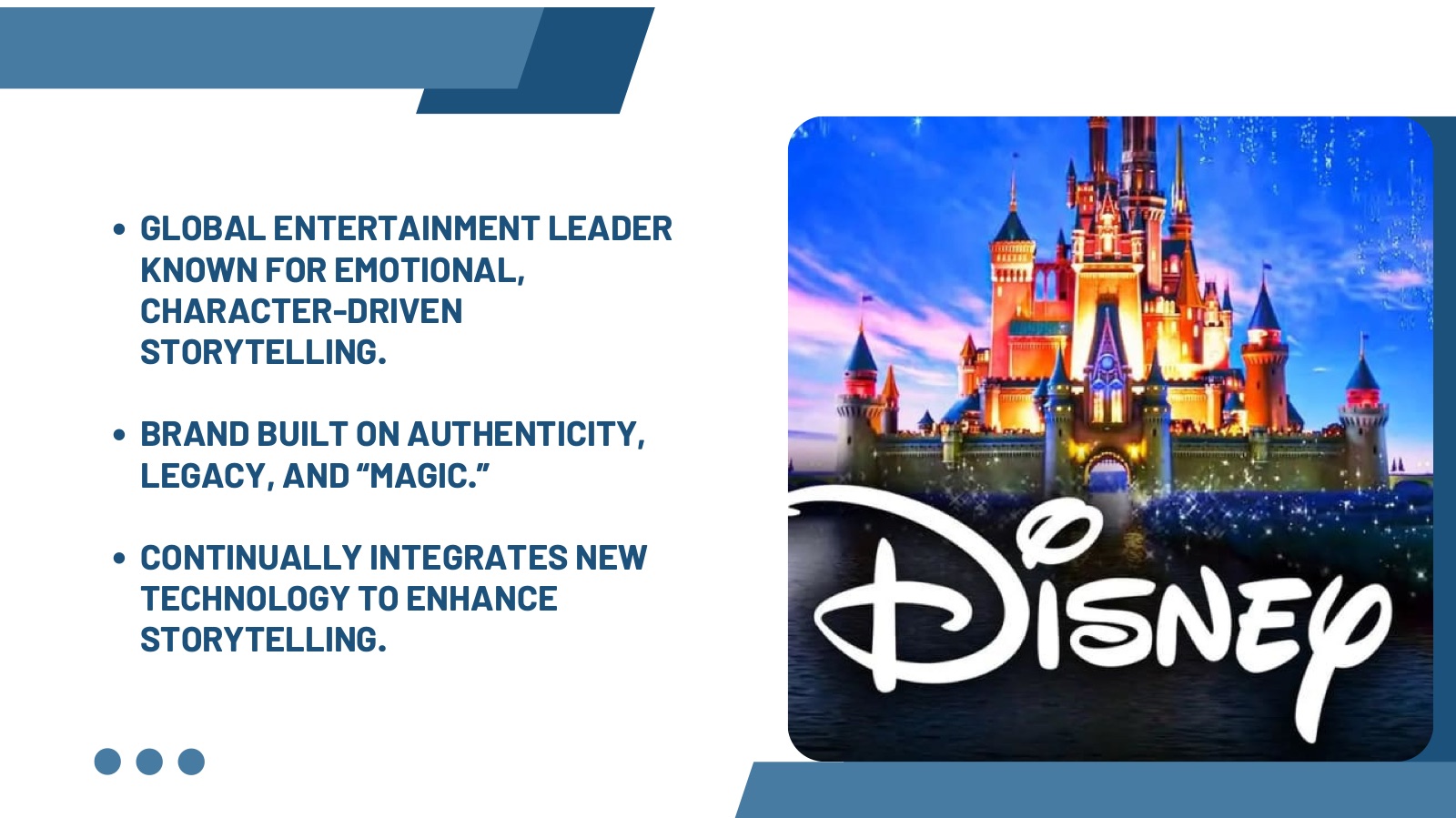 Slide 2: Disney as a brand built on authenticity, legacy and magic