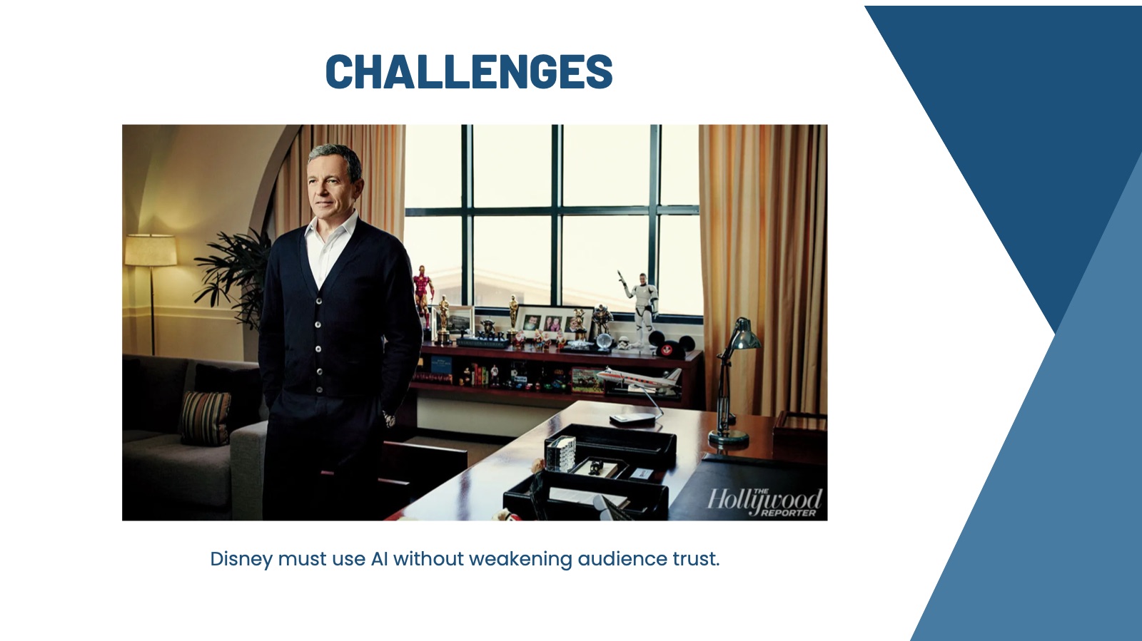 Slide 4: The challenge — using AI without weakening audience trust