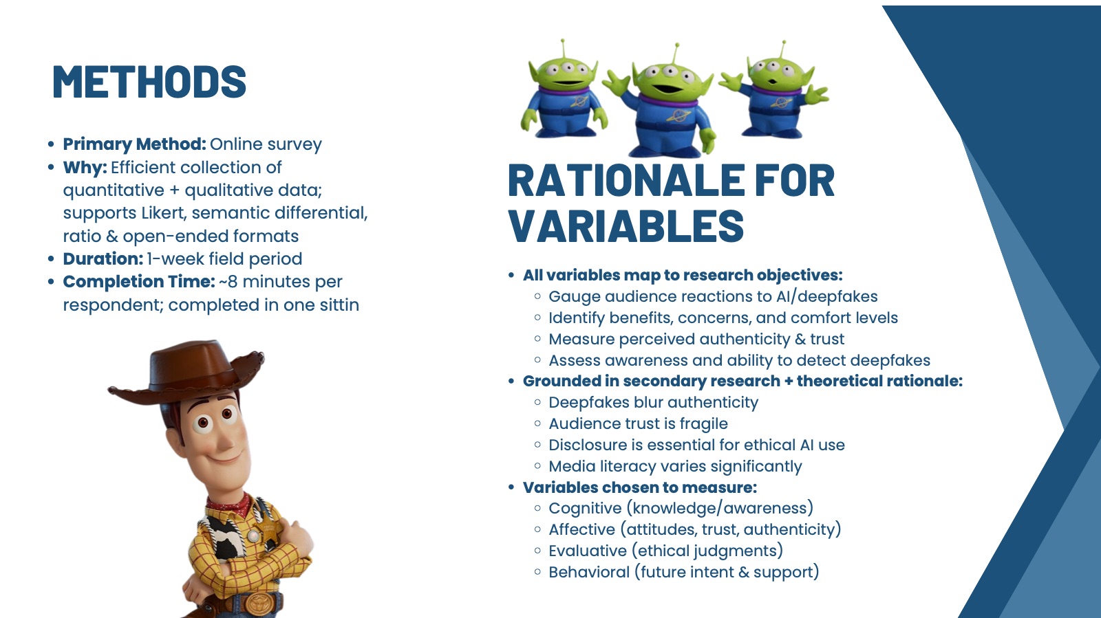 Slide 9: Methods — online survey